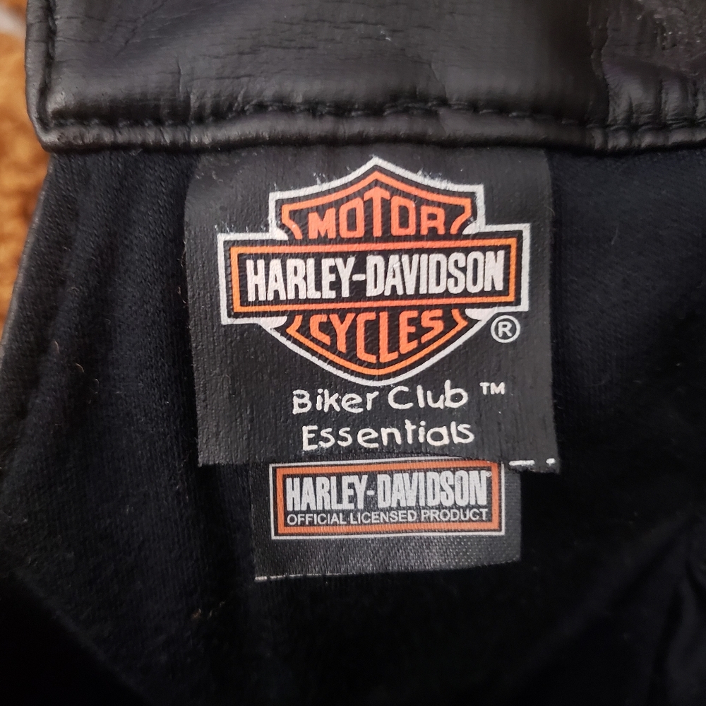 NWT Harley Davidson Biker Club teddy bear vegan leather chaps and shirt 2004 - Picture 12 of 12